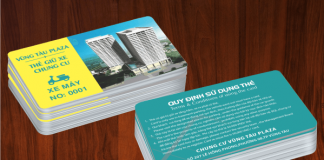 Card và thẻ gửi xe ở Cafe Phía ngày nắng mới