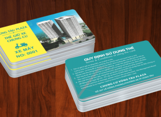 Card và thẻ gửi xe ở Cafe Phía ngày nắng mới