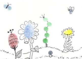 Dấu in tay của con lúc 3 tháng tuổi