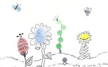 Dấu in tay của con lúc 3 tháng tuổi