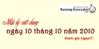 Nhật ký viết chung ngày 10 tháng 10 năm 2010
